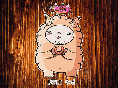 Donut God cute donut illustration