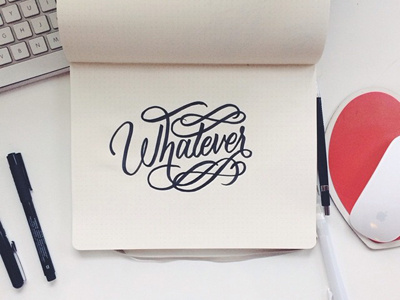 Whatever brush hand lettering lettering script type typography