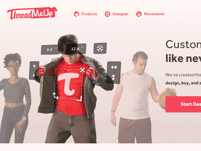Landing page teaser animated animation apparel css gif homepage landing video web