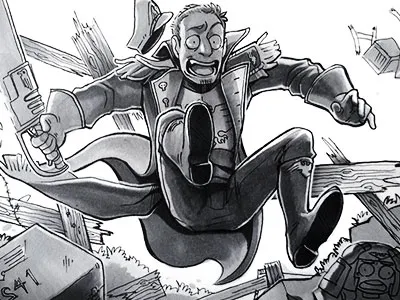 Explooosions! 40k copic illustration markers