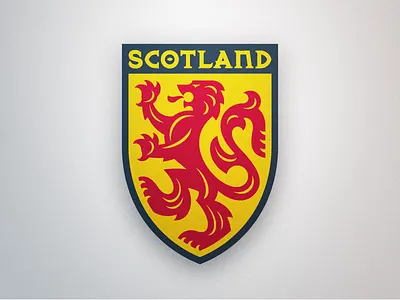 Scotland White badge crest heraldry lion scotland