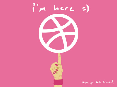 Thank you Arda! debut dribbble invitation thank you