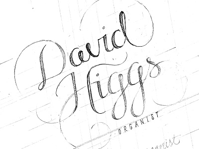WIP Script delicate drawing elegant hand drawn hand type lettering music organist script swash swashes type