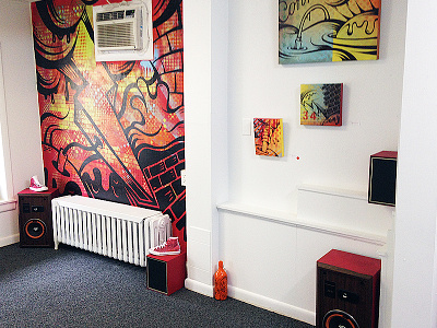 Wavelengths Installation acrylic design illustration mural painting wall