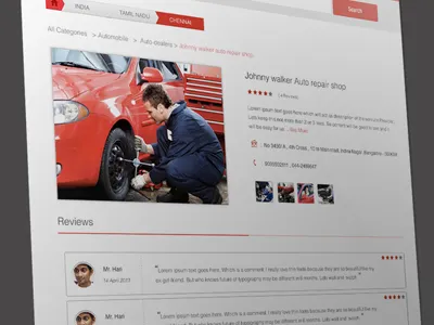 Classified website detail page classified information reviews ui ux website