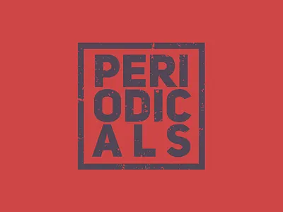 Periodicals logo minimal period random red