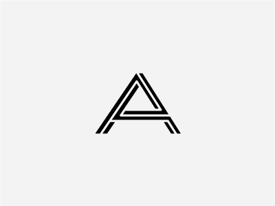 A / impossible triangle a eduonis icon impossible letter logo triangle