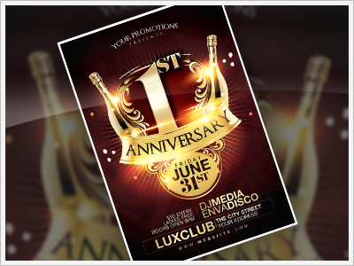 Classy Party Flyer anniversary classy deluxe elegant graduate graduation luxury vip