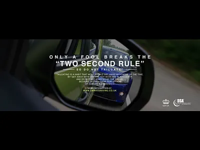 Two Second Rule | Advisory Poster banner car font information logo poster style text type typography words