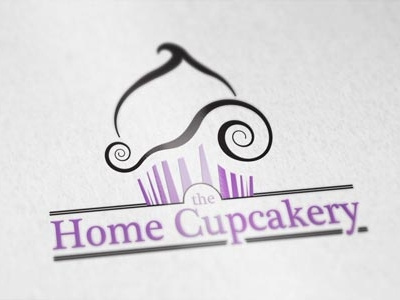 The Home Cupcakery baking cupcake cupcakery cupcakes home logo purple