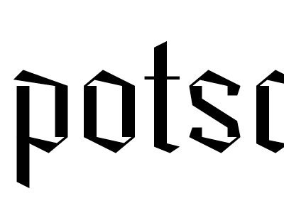 Potsdamerplatz blackletter contrast font lettering serif