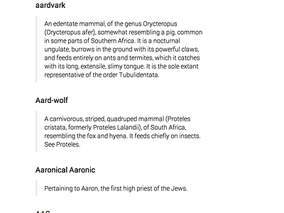 Roderick Dictionary