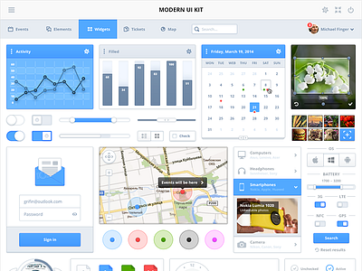 Modern UI Kit download free kit psd psddd ui uikit