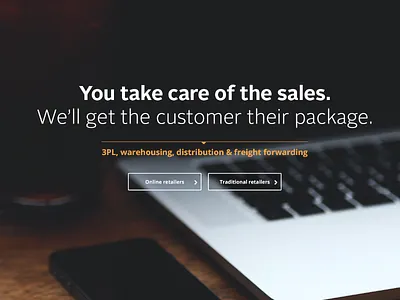 Logistics website concept image photography ui web design