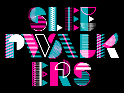 Sleepwalkers experimental logo typography