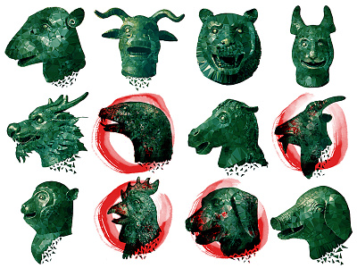 zodiac bronzes bronzes copper lowpoly polygon zodiac