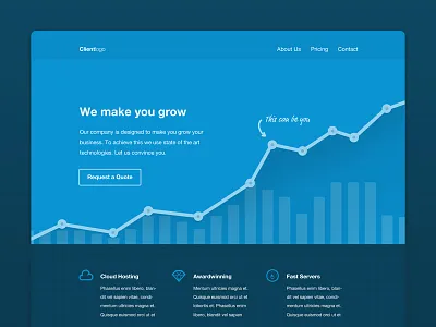 Growing Business Website bar chart chart diagram flat webdesign