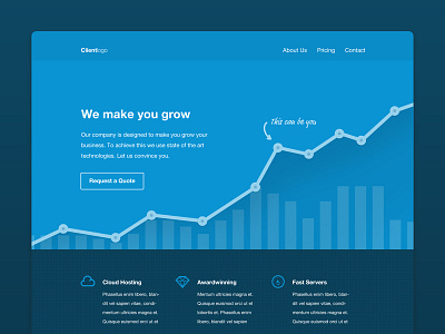 Growing Business Website bar chart chart diagram flat webdesign