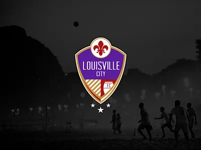 Louisville City Football Club barrel crest fleur de lis football futbol logo soccer