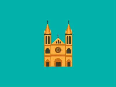 St. Peter's Cathedral, Adelaide church illustration vector