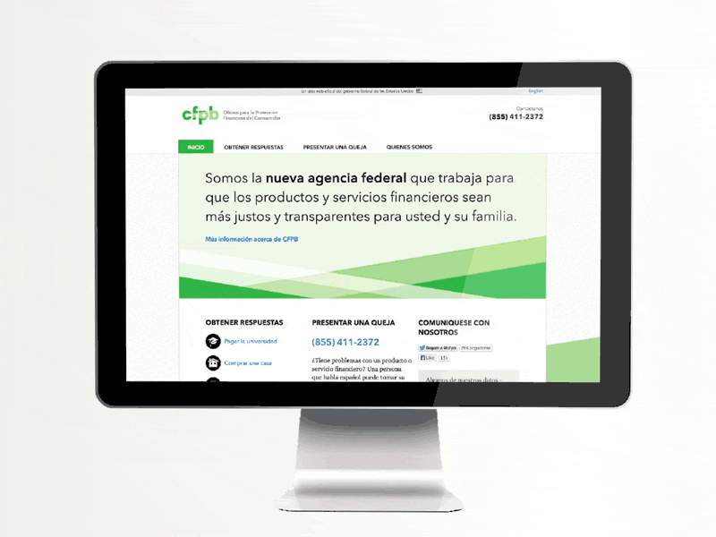 CFPB Responsive Spanish Site cfpb español government iphone mobile money responsive spanish ui ux