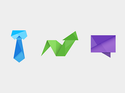 Origami icons consulting craft executive icons origami