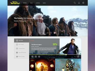 RottenTomatoes Concept Design design homepage landing page