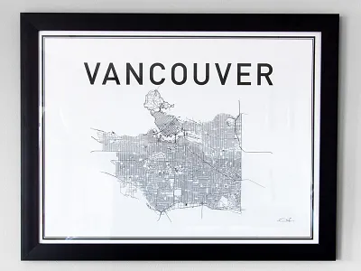 Vancouver Print canada city map poster print vancouver