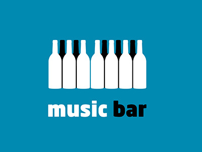 Music Bar and Cafe bar cafe logo music