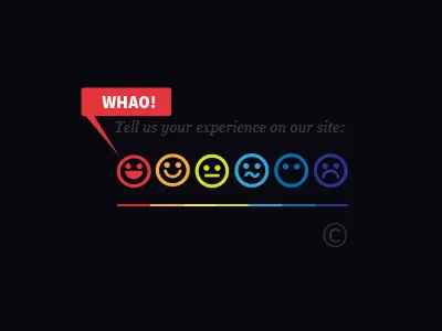 User Experience (UX) clean colorful feedback flat footer icons smileys ui user experience ux webdesign website
