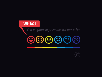 User Experience (UX) clean colorful feedback flat footer icons smileys ui user experience ux webdesign website