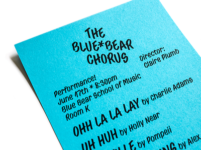Concert Program concert print program typography walmer marker