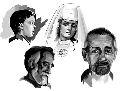 Head Studies illustration sketch speed painting speed sketch