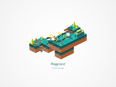 Playground digital art graphic design isometric vector