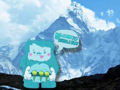 Welcome! de himalayas hombre illustration las nieves welcome