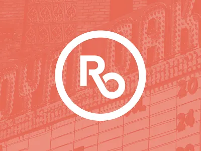 RO Icon branding circle icon logo marquee michigan monogram o orange r royal oak white