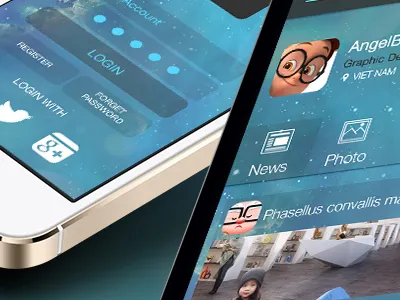 D7 - Mobile UI Kit angelbi88 app flat interface interface design ios7 ios8 mobile app ui ui design ux