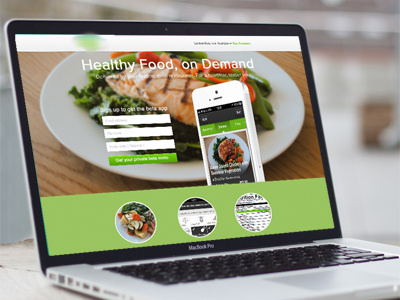 Food Order App Landing Page app food order iphone app landing page