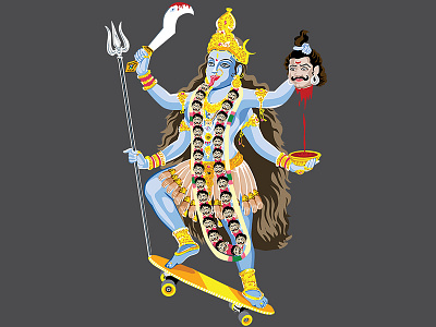 Skateboard Kali godess india kali mythology skate skateboard