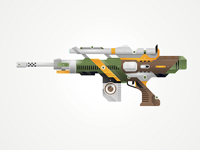 Assault weapon armory assault flat gun illustration rifle vector weapon