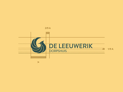 De Leeuwerik artventus bird branding grid guidelines identity lettering logo minimal modern spacing typography