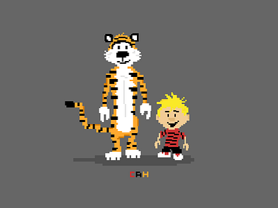 8-bit Calvin & Hobbes 8 bit calvin calvin hobbes hobbes illustration pixel pixel art pixelated