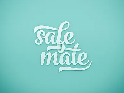 Safe Mate - Logo blue draw dune gang handmade letter lettering logo safe type typography wave