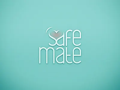 Safe Mate - logo denied adobe blue dune gang heart letter lettering logo safe type typography wave