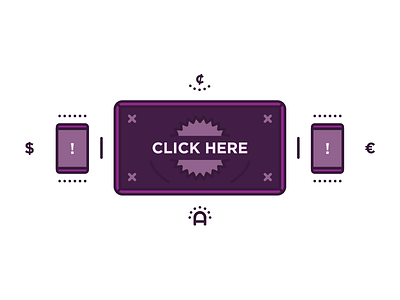 PotatoesPerClick ads illustration potatoes ppc purple seo vector
