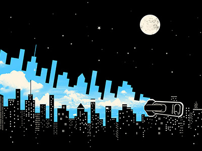 Hello World art city conceptual illustration sky surreal tyh zip