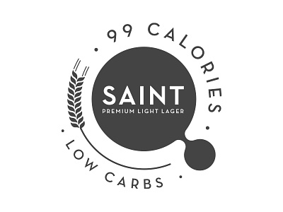 Saint logo lock-up beer black circle grey lockup logo
