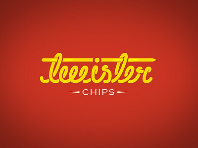 Twister Chips logo branding chips lettering logo twister type