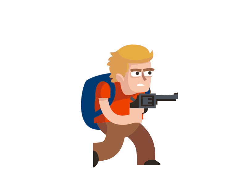 Walk after effects animation game gamedev gif gun indie mobile motion shoot walk