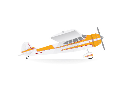 Cessna 195 195 airplane cessna illustration vector